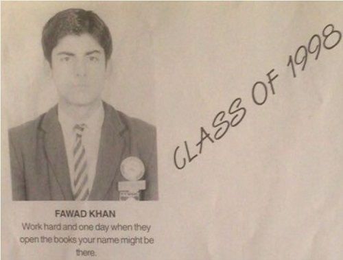 Fawad Khan's school photograph