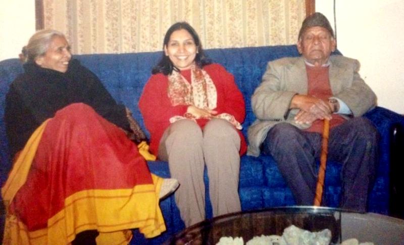 From left to right Shree Kumari Pandey, Jayanti Pandey, and Anirudh Pandey