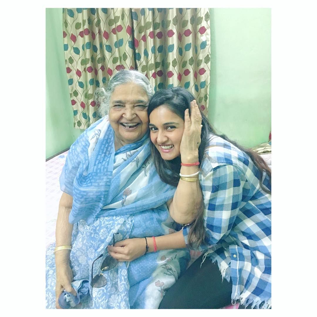 Mukti Mohan with her maternal grandmother
