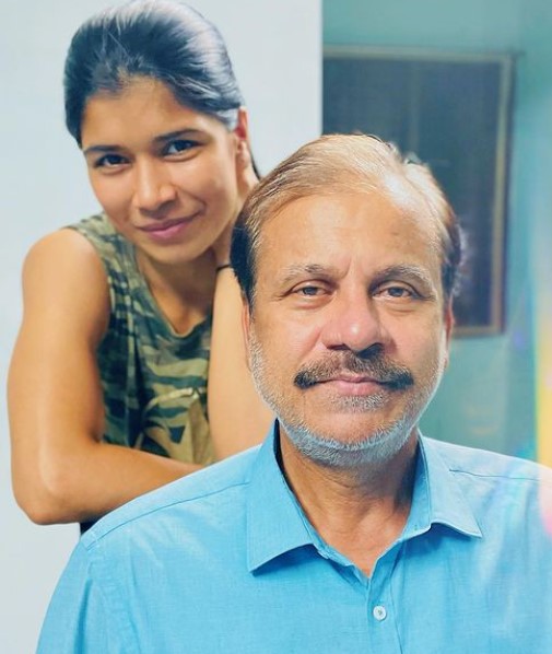Nikhat Zareen with her father