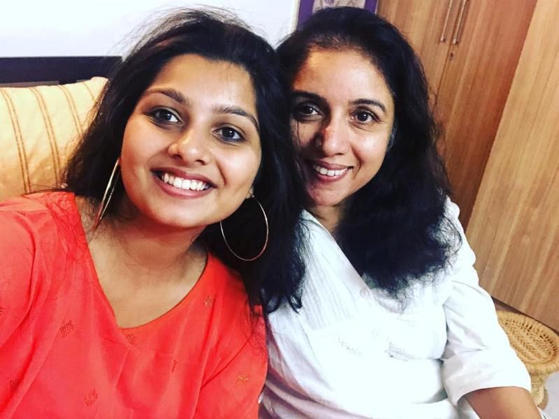 Niranjana Anoop with her aunt, Revathi Asha Kelunni