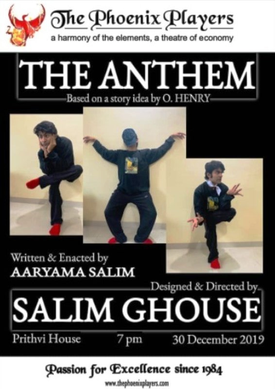 A poster of the play, The Anthem