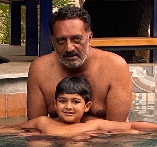 Prakash Raj with his son, Vedanth