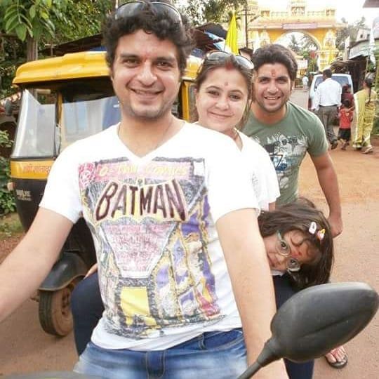 Puneet Vashist with his brother Harsh and his wife, Ritu Vashist