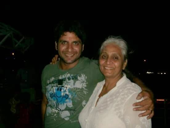 Puneet Vashist with his mother