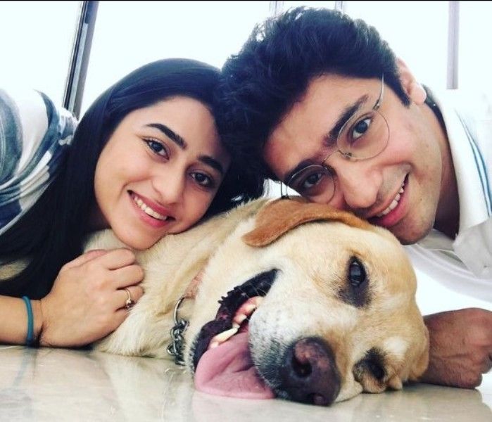 Ridhima Ghosh with her pet dog