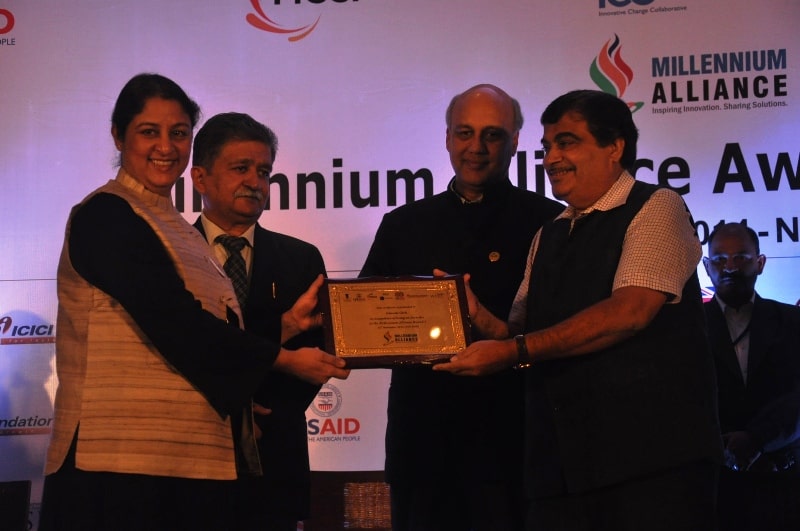Safeena Husain during the USAID Millennium Award presentation