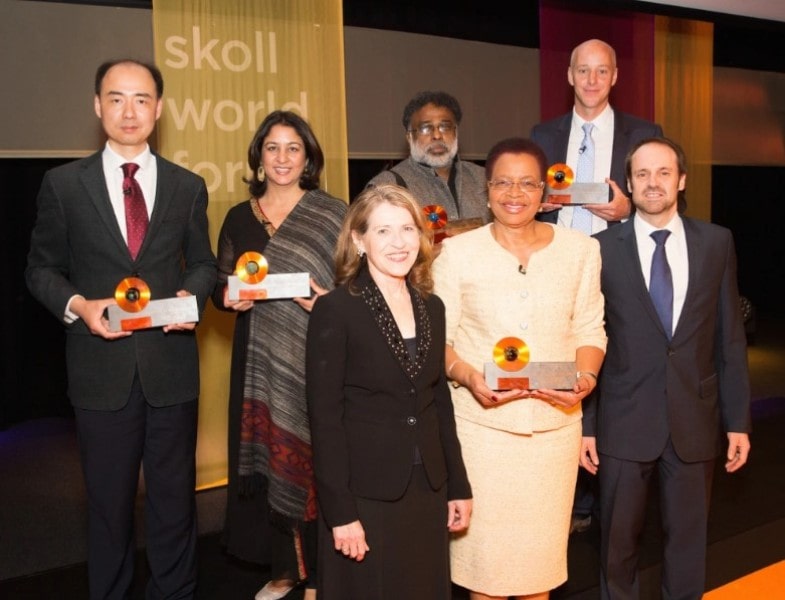 Safeena Husain with Skoll Award for Social Entrepreneurship