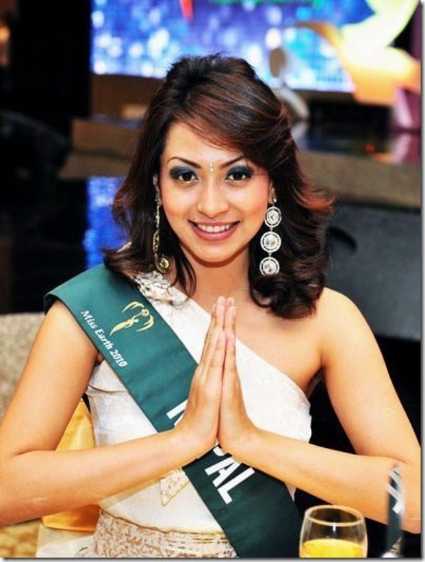 Sahana representing Nepal in Miss Earth 2010