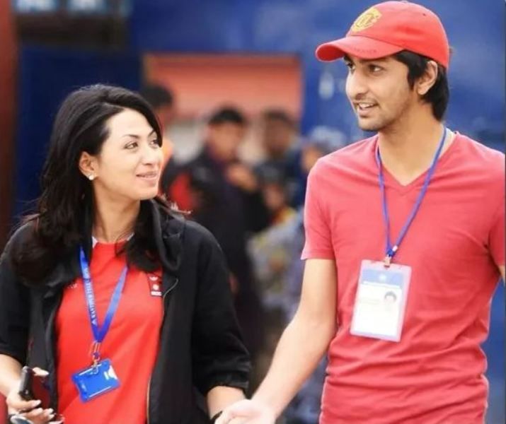 Sahana with her boyfriend, Suraj Giri