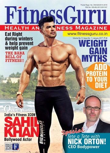 Sahil Khan featured on the cover of Fitness Guru