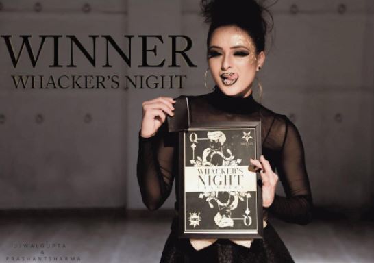 Simi Talsania as the winner of Whacker's Night 2016