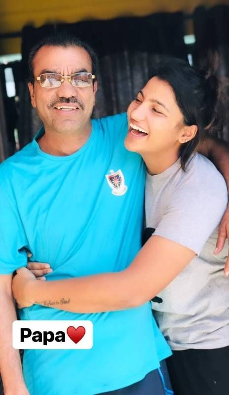 Sneh Rana with her father