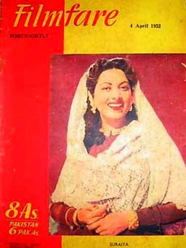 Suraiya in Filmfare cover page