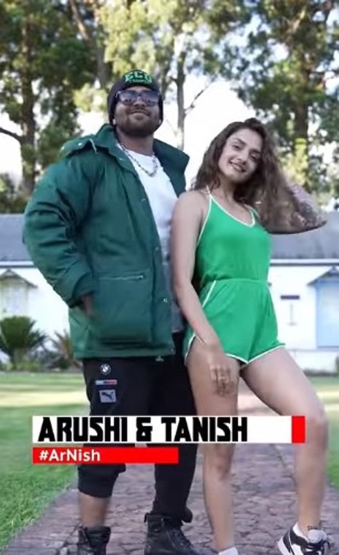 Tanish Ghorpade with his partner, in MTV Roadies