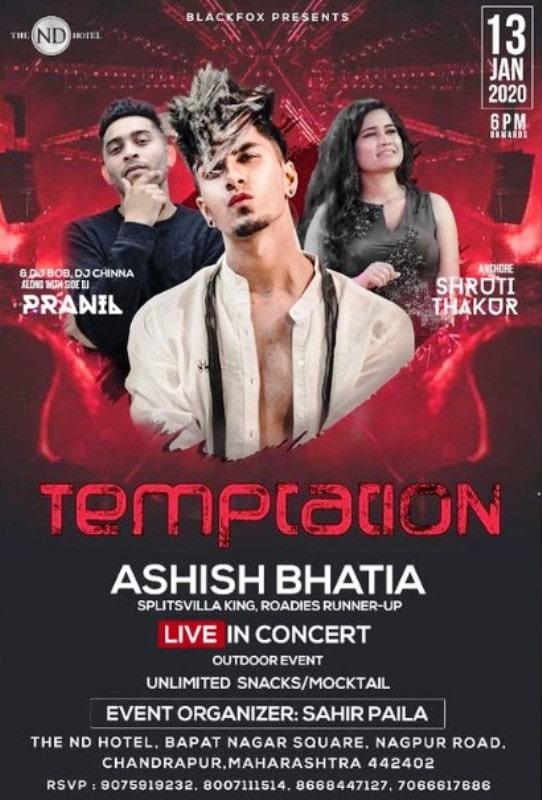 Poster of Temptation Concert