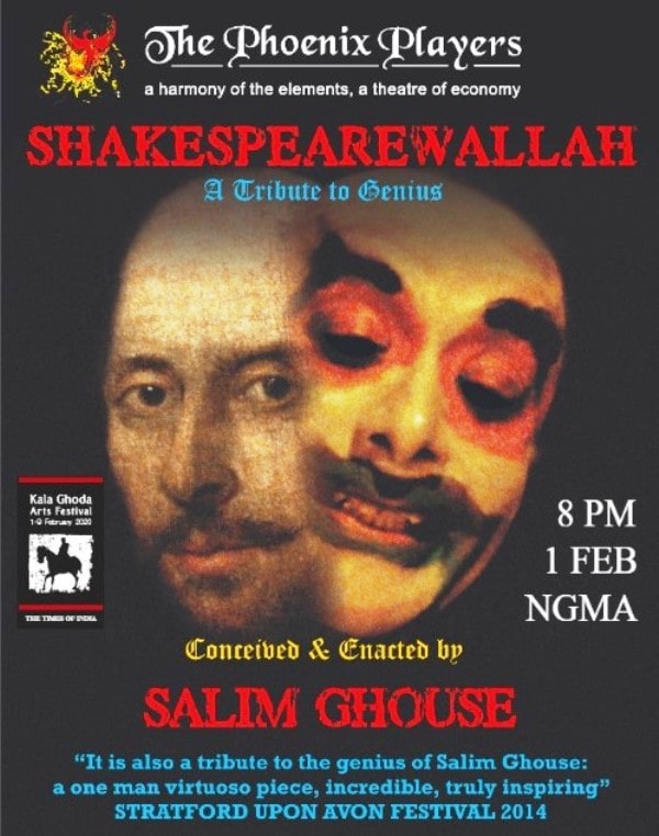 The poster of the play, Shakespearewallah