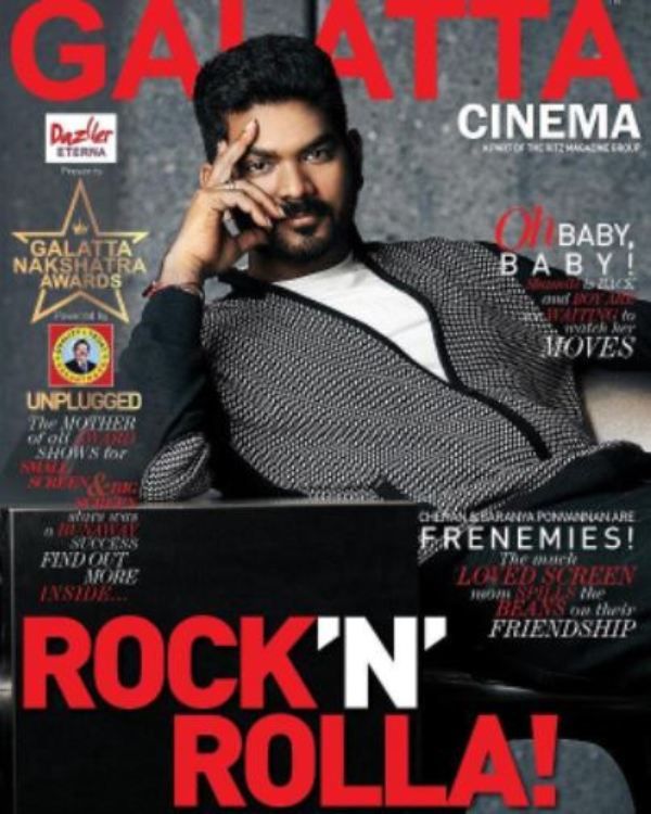 Vignesh on the cover page of Galatta Cinema magazine