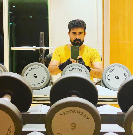 Vijay Babu at a gym