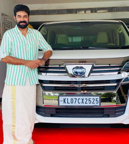 Vijay Babu with his Toyota Vellfire