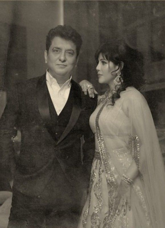 Warda Khan with her husband