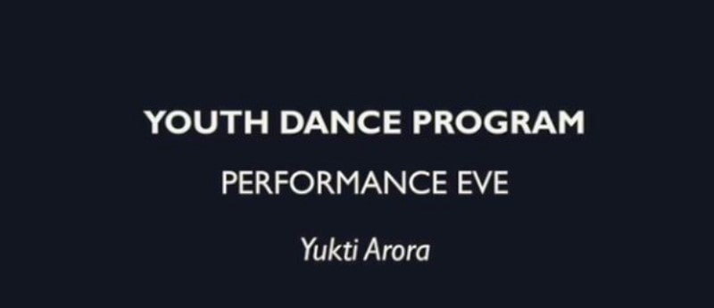 Youth Dance Performance Eve placard