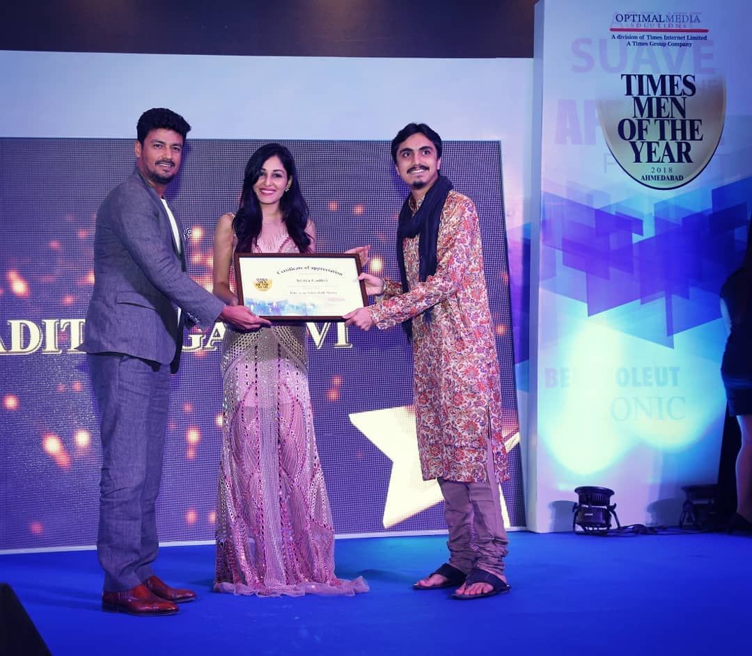Aditya being awarded by Times Men of The Year