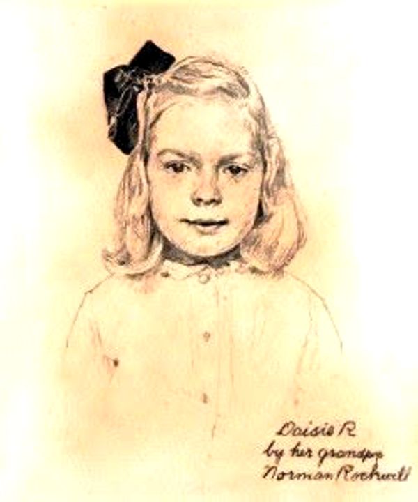 A Portrait of Daisy Rockwell sketched by her grandfather, Norman Rockwell