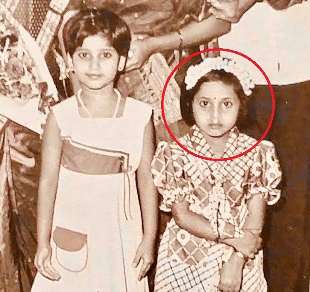 A childhood picture of Kishori Godbole with her cousin sister, Gauri