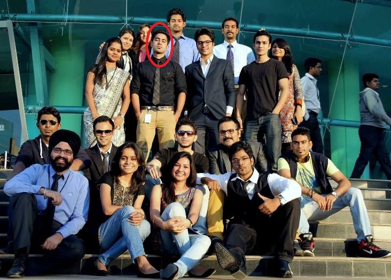 Naveen Pandit with his Infosys colleagues
