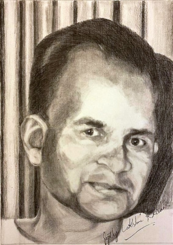 A sketch of Jyothy Laskhmi Krishna's father