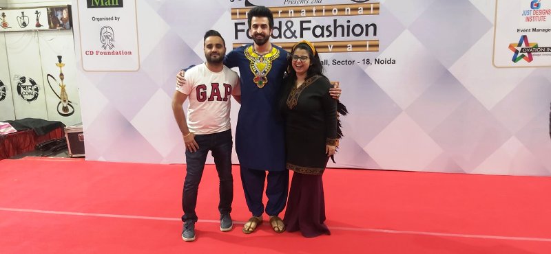 Ajmal Haqiqi in the fashion show which was held in Noida in 2020