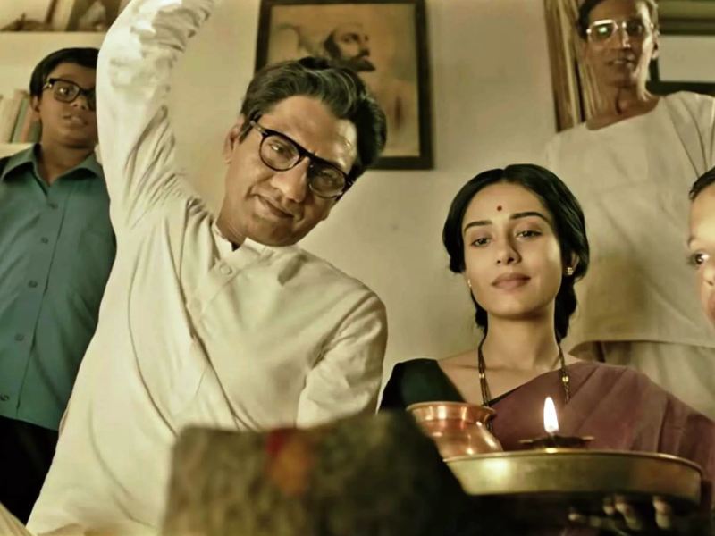 Amrita Rao as Meena Thackeray in the film Thackeray (2019)