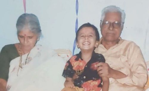 Bharat Ganeshpure's parents and son