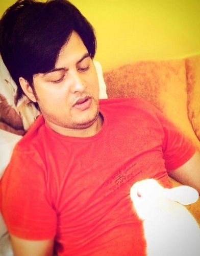 Gaurav Dubey and his pet rabbit