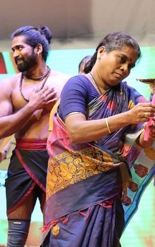 Giridharan with his mother