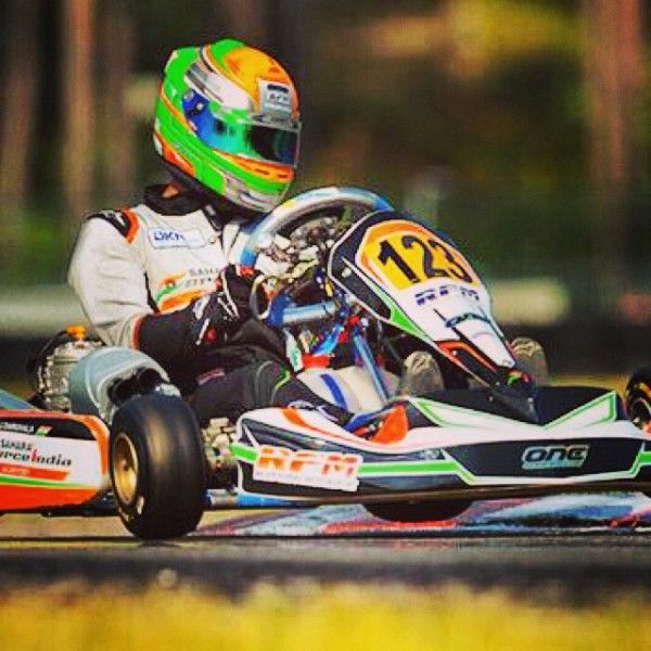 Jehan driving in the German Karting Championship in 2014 and secured 2nd position