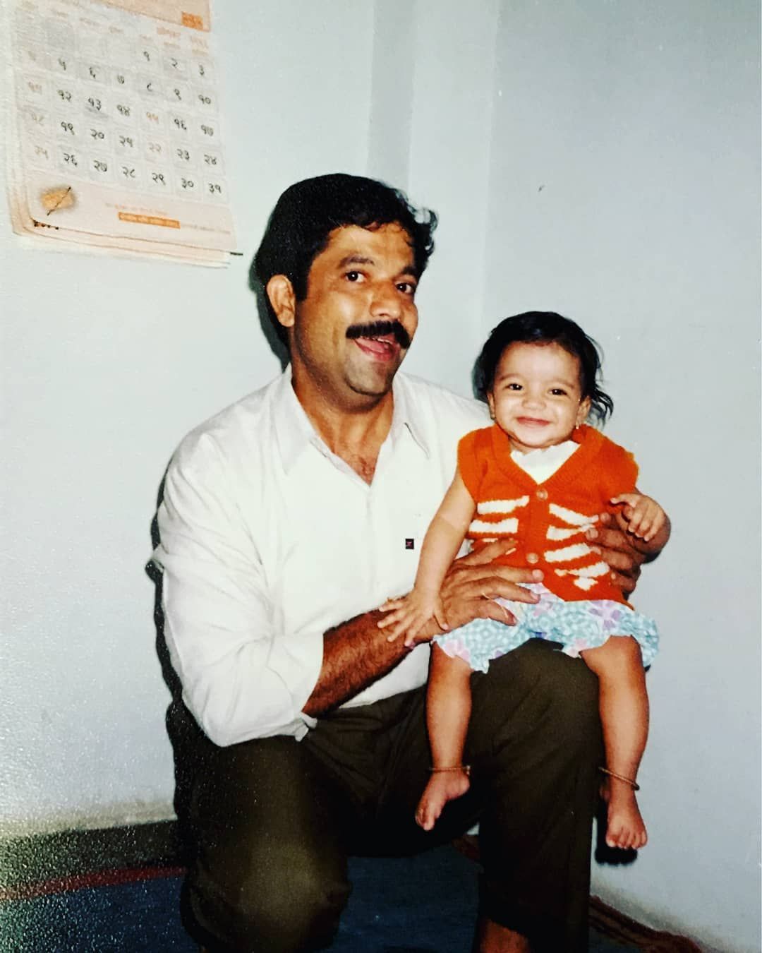Julie Joglekar's childhood photo with her father