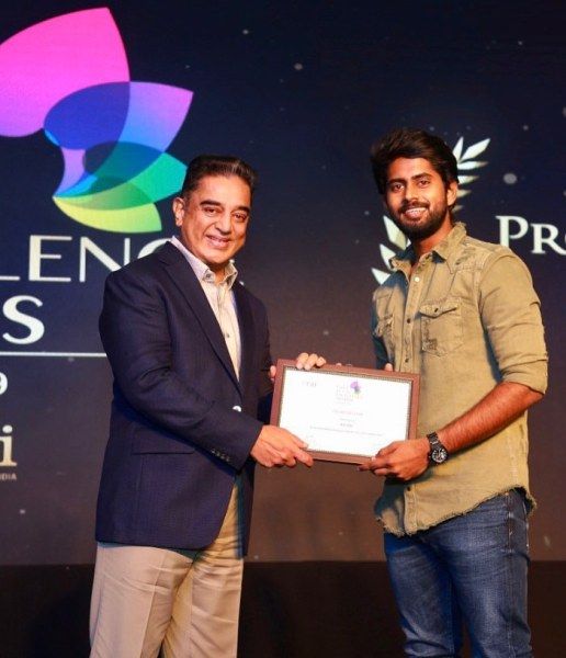 Kathir with his award at the India Retail Excellence Awards