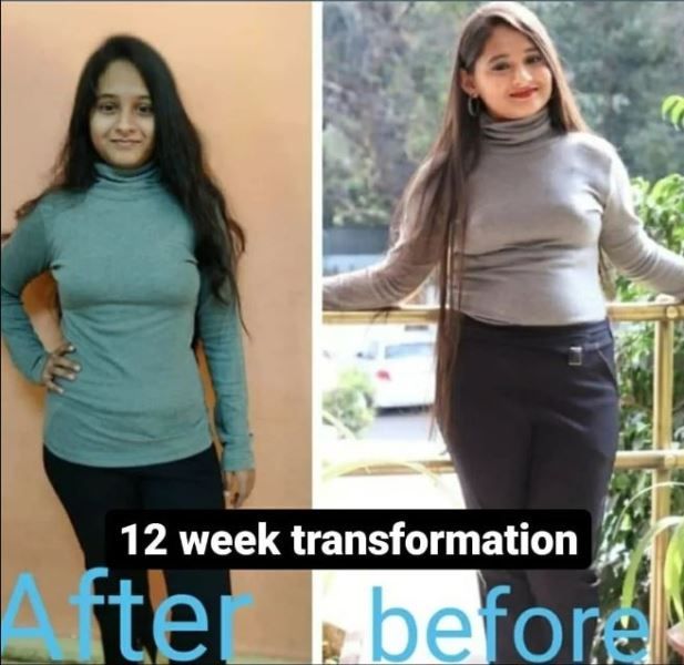 Mrunal posted this picture of her physical transformation after weight loss