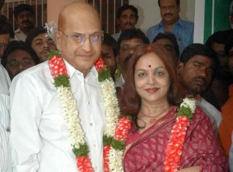 Naresh Babu's mother, Vijaya Nirmala and stepfather, Krishna