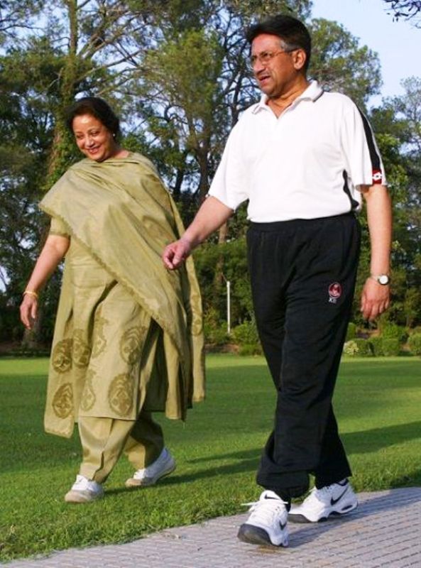 Parents of Ayla Musharraf, Pervez Musharraf and Sehba Musharraf