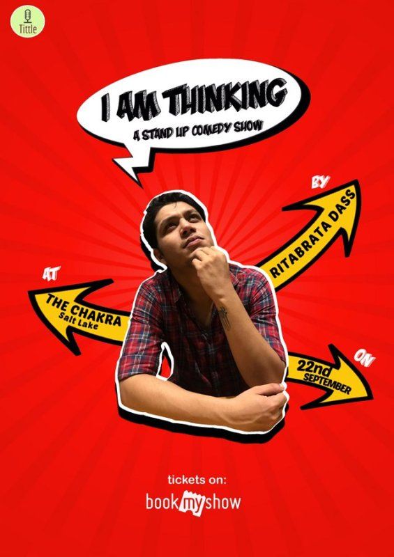 Poster of Ritabrata Dass' comedy show 'I Am Thinking'