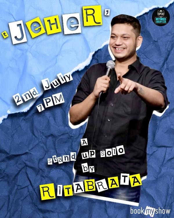 Poster of Ritabrata Dass' comedy show 'Jeher'