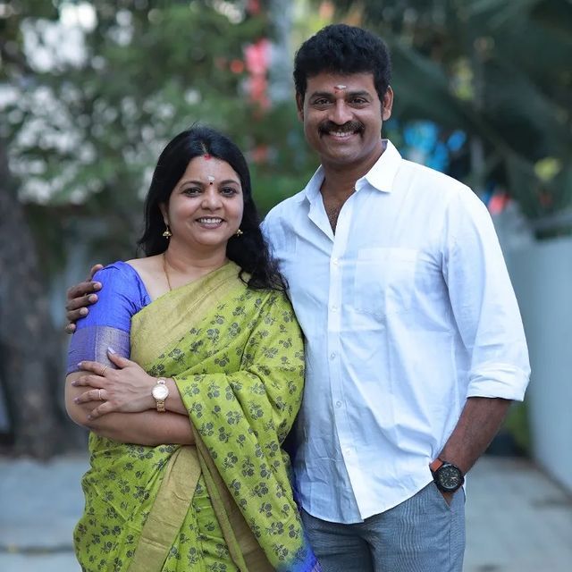 Prem Kumar with his wife