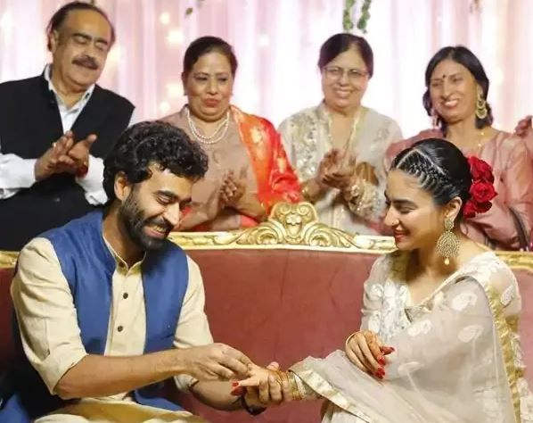 Priya Malik on her engagement ceremony with Karan Bakshi