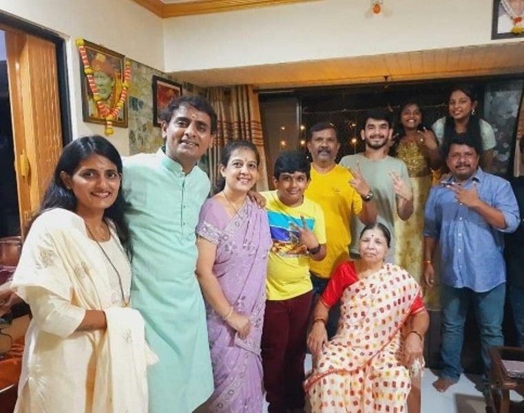 Sagar Karande with his family