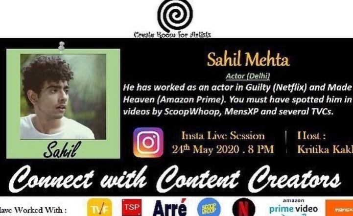 Sahil Mehta on the invitation of a Live program on social media