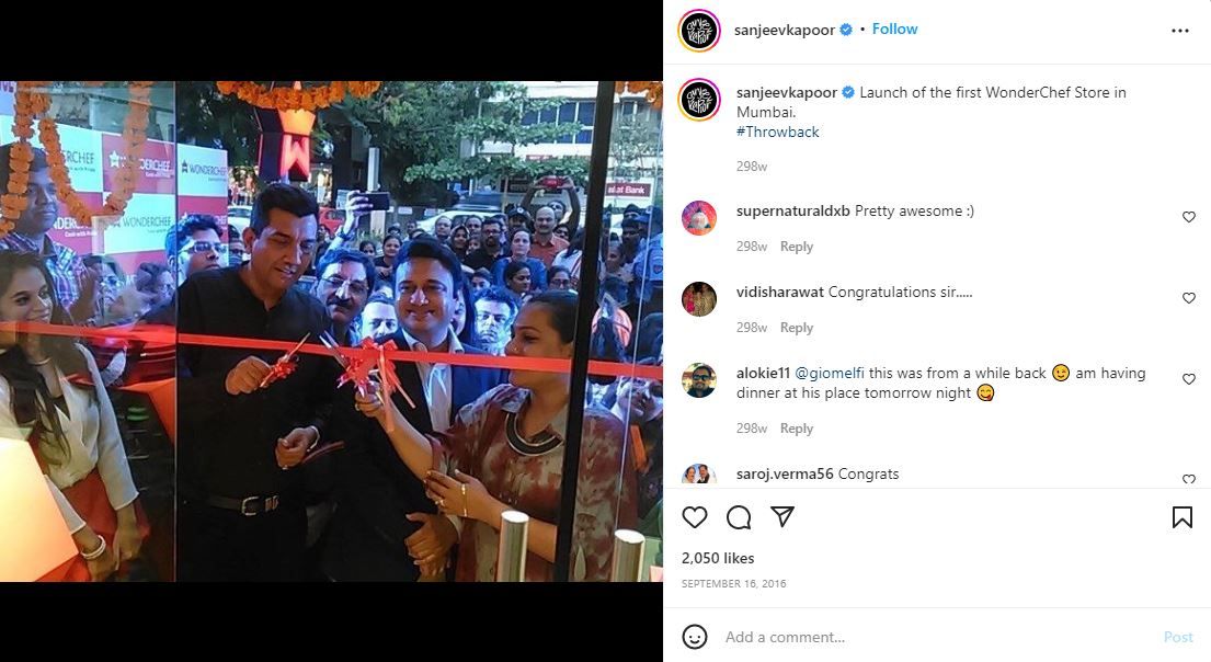 Sanjeev Kapoor shared a post on Instagram in which he is seen at the launch event of Wonderchef