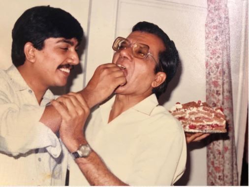 Sanjeev Kapoor with his father